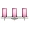 Besa Lighting Pahu 4 Vanity, Amethyst/Opal, Satin Nickel Finish, 3x5W LED 3SW-A44007-LED-SN - alternate 1